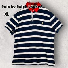 Polo by Ralph Lauren 半袖 ポロシャツ ボーダー XL 刺繍