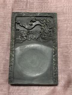 大型端渓硯龍神文