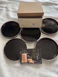 【 未使用品 曲げわっぱ 銘々皿 五枚組】 大館曲げわっぱ 銘々皿（五枚入り） 作者：伝統工芸士・栗盛俊二