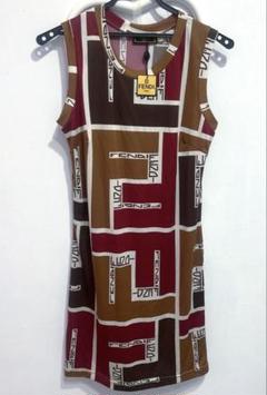 Fendi ズッカ柄　ロゴ　総柄　ノースリーブ　ワンピース　40 フェンディ フェンディ(FENDI)|ズッカ柄ノースリーブワンピース|HARDOFFオフ