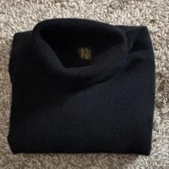 美品　ATON カシミヤ100% ファー ニットプルオーバー　ブラック　２ ROYAL FUR CASHMERE | クルーネックセーター / ATON