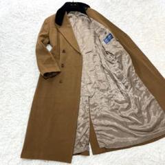 希少✨テットオム カシミヤ混 ダブルチェスターコート 襟ファー キャメル XL位 希少✨テットオム カシミヤ混 ダブルチェスターコート 襟ファー