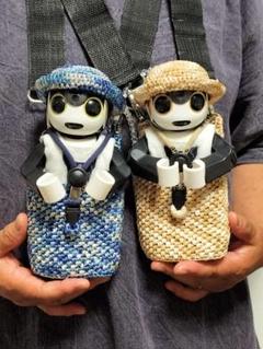 紅のたぬき出品　ロボホンのキャリーポーチと麦わら帽子２セット 紅のたぬき様専用出品 ロボホンのキャリーポーチと麦わら帽子2つ