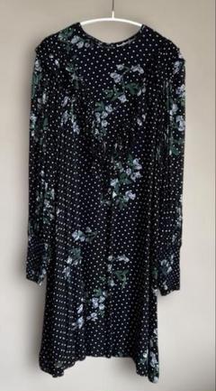 GANNI フラワープリントドレス 36 Black Black Floral Jacquard Midi Dress | GANNI US