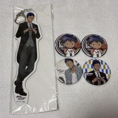 青峰大輝 グッズまとめ売り (アクスタ アクキー 缶バッジ ラバマス他) 黒子のバスケ 黒バス アトフェス 10周年 56mm キラキラ缶バッジ