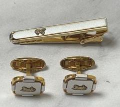 セリーヌ★レア・美品★カフス・ネクタイピンセット★マカダム・蹄鉄デザイン セリーヌ☆レア・美品☆カフス・ネクタイピンセット☆マカダム