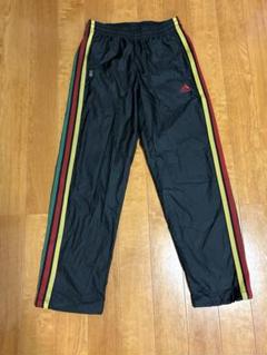激レア 90s old adidas ラスタカラー トラックパンツ 銀タグ