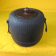 茶器/茶道具 風炉＆釜＆五徳セット】 3点セット 面取風炉