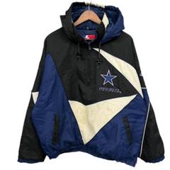 90年代 NFL JAGUARS ハーフジップ スタジアムジャケット VTG 90s NFL JACKSONVILLE JAGUARS LOGO STARTER PUFFER JACKET