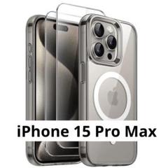 iPhone 15 Pro Max 6.7 インチ用 マグネット ケース 2枚
