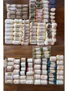 140玉(未使用136、使いかけ4)アクリル ウール　コットン