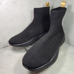 極美品【リザード】ReZARD ブラックソール ニットブーツ 42