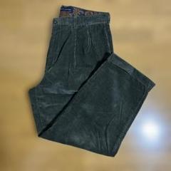古着 TOMMY HILFIGER ダークグリーン コーデュロイ パンツ