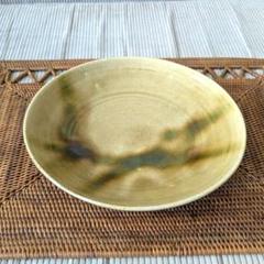 No4080 瀬戸　織部釉　石皿　直径37cm 美濃焼　黄瀬戸　飾皿　送料無料 楽天市場】【アウトレット】作家物 手づくり陶器 黄瀬戸織部 6寸
