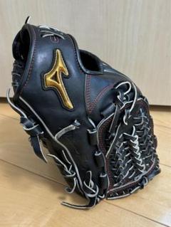 ミズノ黒 レザー 野球グローブ(外野手用)収納袋付き⭐️限定品⭐️ ミズノ MIZUNO 軟式用 テックニット 外野手用 1AJGR28807