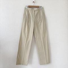美品 MaxMara タックストレートパンツ 薄手 夏用 金ボタン 38