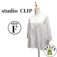 studio CLIP【F】七分袖ブラウス シアートップス 夏服 薄手