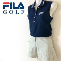 【美品！Mサイズ！プリーツ！】FILA GOLFセットアップゴルフウェア！のサムネイル