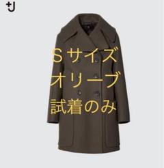 極美品✨UNIQLO +J ジルサンダー ダブルフェイスピーコート ネイビー L ユニクロ公式 | ダブルフェイスピーコート