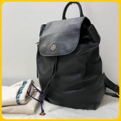 極美品 保存袋付 TORY BURCH ロビンソン リュック A4 黒 レザー 極美品 保存袋付 TORY BURCH ロビンソン リュック A4 黒 レザー