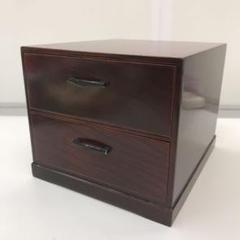 昭和レトロ レトロ 引き出し 収納 小物入れ 卓上 二段ボックス BOX 木製