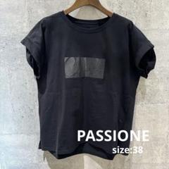 パシオーネ　ロゴTシャツ　黒T 半袖Tシャツ　ヤマダヤ お洒落Tのサムネイル