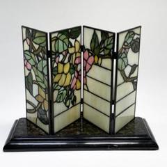 ステンドグラス アートパネル 屏風式ランプ
