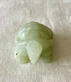 翡翠？彫刻細工 亀 138g