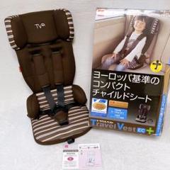 【美品】日本育児　TVA チャイルドシート ブラウン/ストライプ 日本育児 トラベルベストEC プラス [ブラウンボーダー