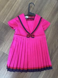 GUCCI ピンク セーラー襟 プリーツワンピース90