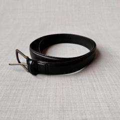 【Ralph Lauren】CHAPS 80s レザーベルト 黒 ストライプ MAPOBLT0F320227001_1