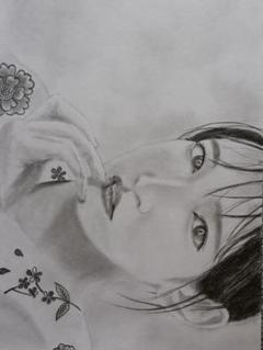 吉岡里帆さん鉛筆画 B4 吉岡里帆さん鉛筆画B4 - メルカリ