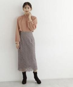 NATURAL BEAUTY BASIC ケミカルレーススカート