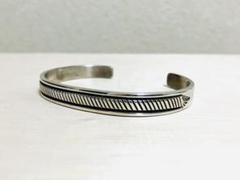 Tuk03❖BruceMorgan14ksilver925ブレスバングル RIVER MAIL企画】ナバホ族 Bruce Morgan 1/4