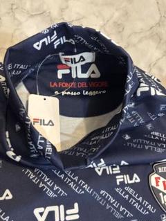 新品未開封タグ FILA 総柄 ネイビー 長袖シャツ Ｌサイズ　吸水速乾のサムネイル