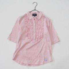 PEARLY GATESパーリーゲイツ▼フリル五分袖シャツ▼サイズ1