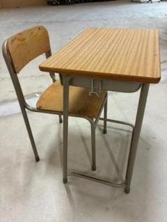 学習机　椅子　セット　レトロ　希少 希少！】昭和レトロ 子ども用学習机と椅子セット