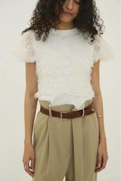 【正規品】CLANE TULLE VEST LAYERED TOPS クラネ CLANE TULLE VEST LAYERED TOPS （BLACK