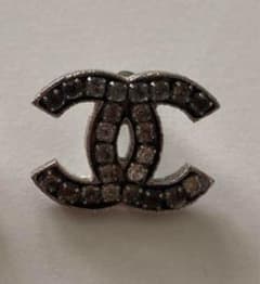 CHANEL CCロゴ ストーン装飾 ピアス(片耳用)
