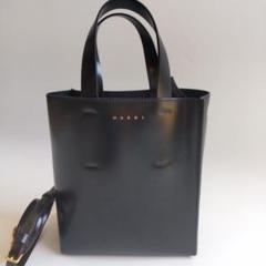 極美品 マルニ MUSEO 2way ショルダー トート ハンド バッグ 黒