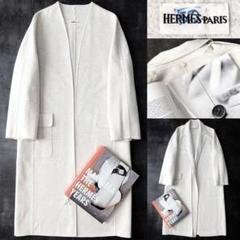 エルメス　マルジェラ期　ヴァルーズ　レイヤードコート　2way ロングジャケット HERMES - エルメス マルジェラ期 カシミヤ レイヤード コート
