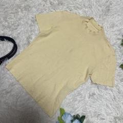 極美品 ランバンコレクション サマーニット イエロー 黄 半袖