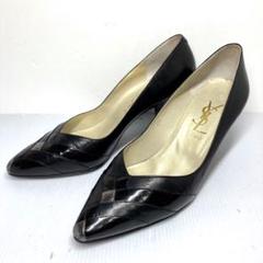 美品 イタリア製 イヴ サンローラン YSL パンプス サテン ラインストーン Yves Saint Laurent - 美品 イタリア製 イヴ サンローラン YSL