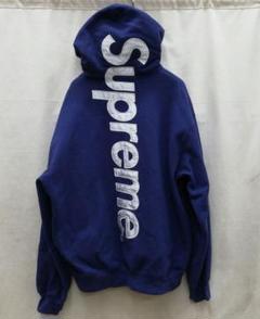 超人気!SUPREME サテンアップリケロゴ フーディ シンプル クール シュプリーム SUPREME Satin Applique Hooded Sweatshirt サテン