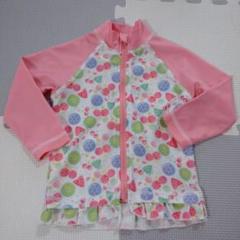 ラッシュガード ピンクフルーツ柄 女の子 90