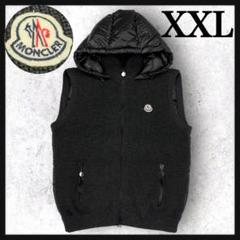 美品　MONCLER 黒 ダウンベスト　2号 10594【美品・チェックタグ確認済み】モンクレール☆2XLサイズ