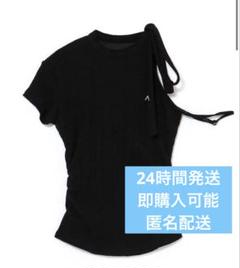トップス andmary Manon ribbon tops black ANDMARY】Manon ribbon tops