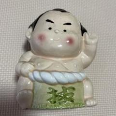 ネズミ　鼠　お相撲さん　相撲取り　陶器製　土俵付き　2匹セット　レア　和風置物 ネズミ 鼠 お相撲さん 相撲取り 陶器製 土俵付き 2匹セット レア