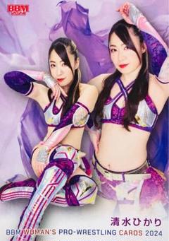 女子プロレス 2024 BBM 清水ひかり サイン入りチェキカード 10シリ