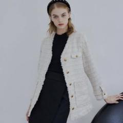 ORGUEオルグ　Tweed fringe 2way jacket♡新品未使用品 Tweed fringe 2way jacket【Ivory】
